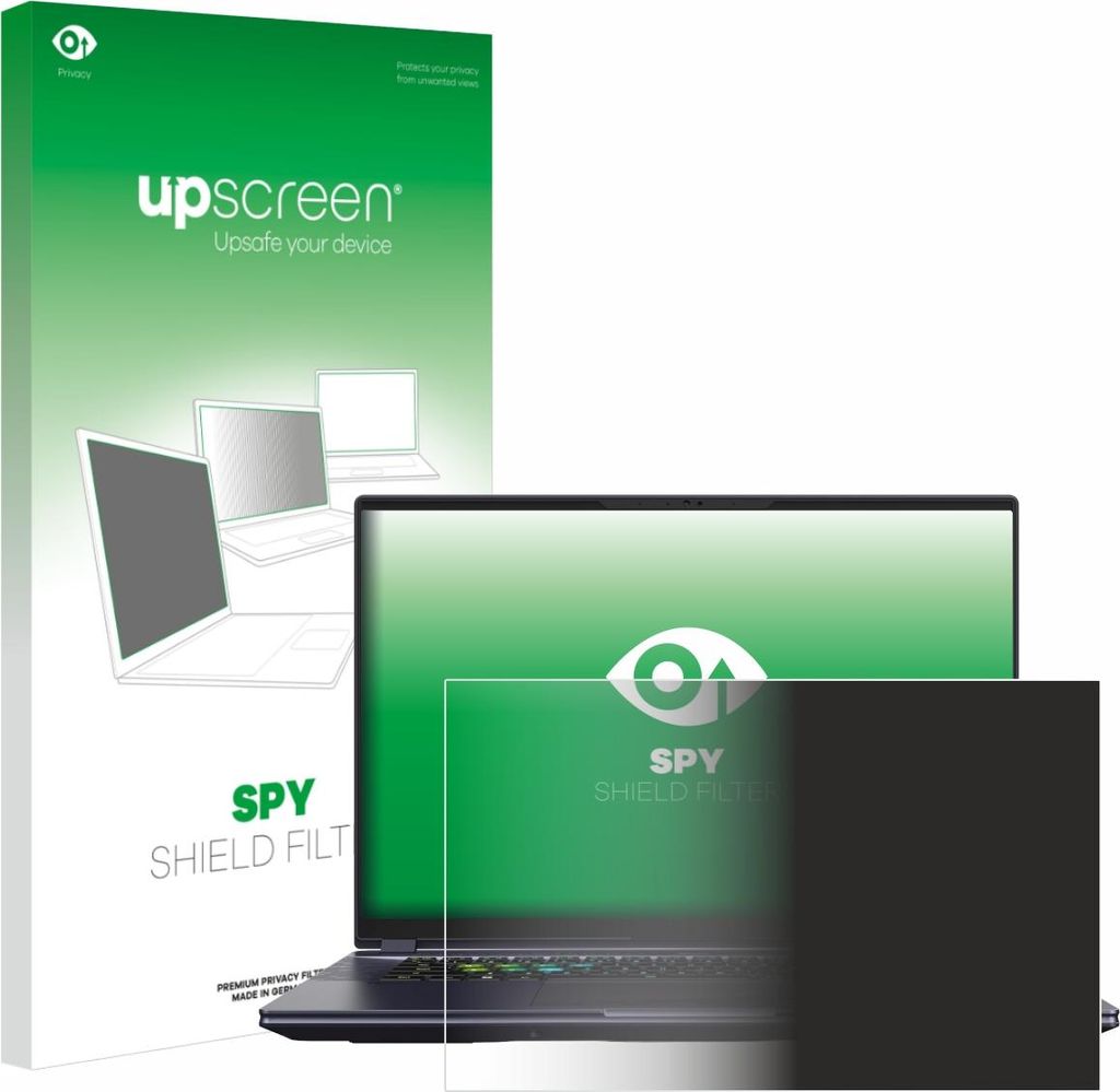 upscreen Blickschutzfilter für Gigabyte AORUS 16X 2024 Anti-Spy Privacy Filter Sichtschutz Blaulicht-Schutz