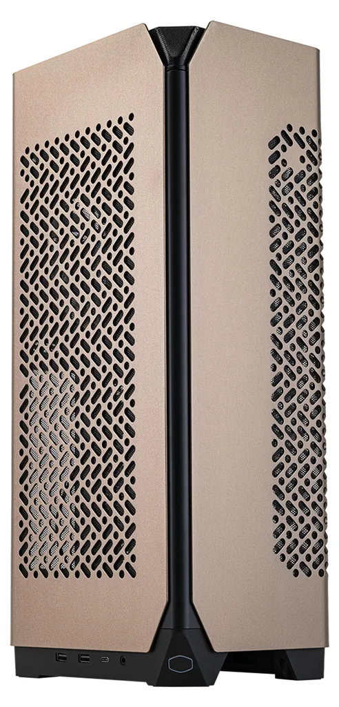 Boîtier PC Mini-ITX Ncore 100 MAX Bronze avec Watercooling AIO Intégré
