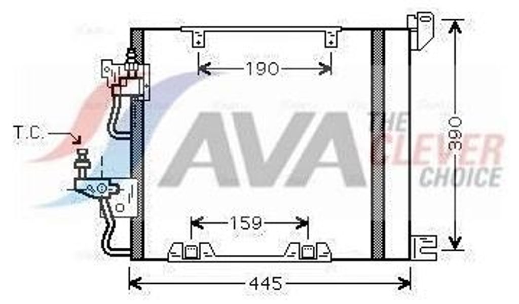 AVA COOLING SYSTEMS OL5368D Kondensator Klimaanlage Klimakondensator für OPEL ZAFIRA B (A05) +Trockner