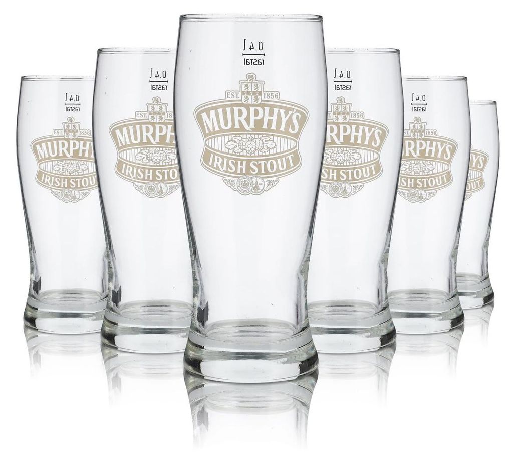 6x Murphys Glas 0,4l Half Pint Irish Stout Beer Cup Bier Produktbild 