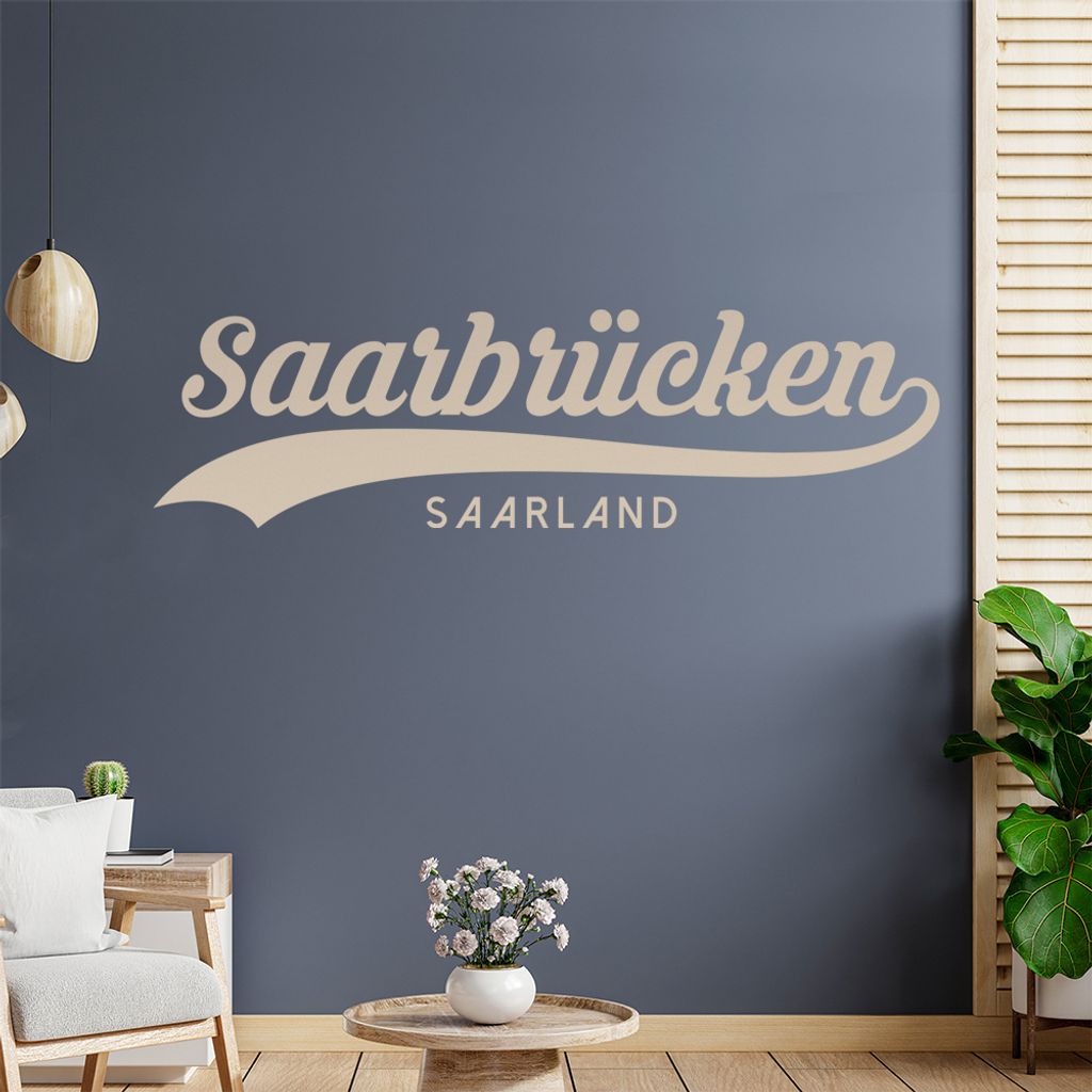 Saarbrücken Saarland Wandtattoo Wandaufkleber Wall Sticker - Dekoration, Küche, Wohnzimmer, Schlafzimmer, Badezimmer