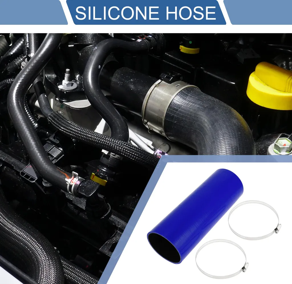Tuyau Silicone Bleu 102mm Résistant Haute Température avec 2 Colliers
