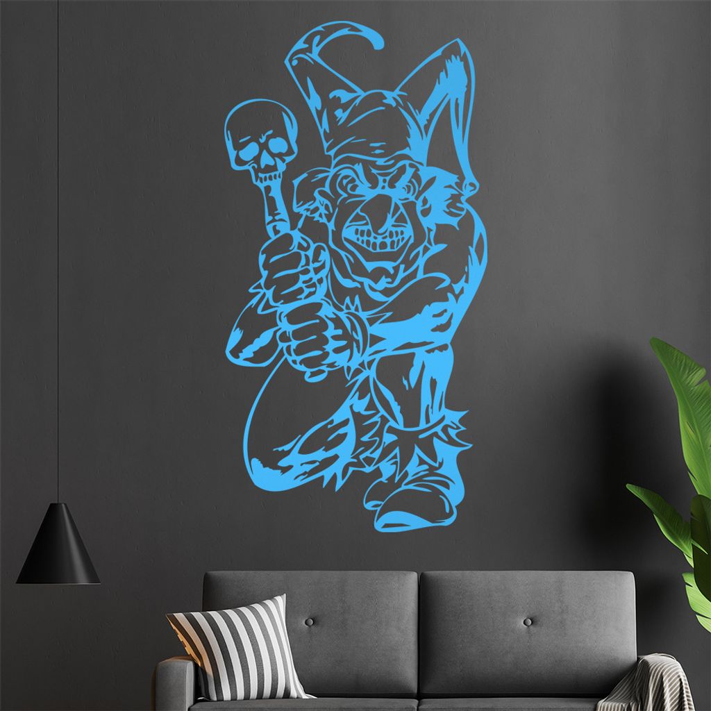 Harlekin Wandtattoo in 6 Größen - Wandaufkleber Wall Sticker - Dekoration, Küche, Wohnzimmer, Schlafzimmer, Badezimmer