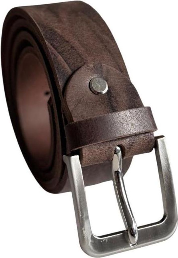 Echt Leder Gürtel 4 cm Herren Damen Ledergürtel bis 115 cm Kürzbar Jeans Schwarz