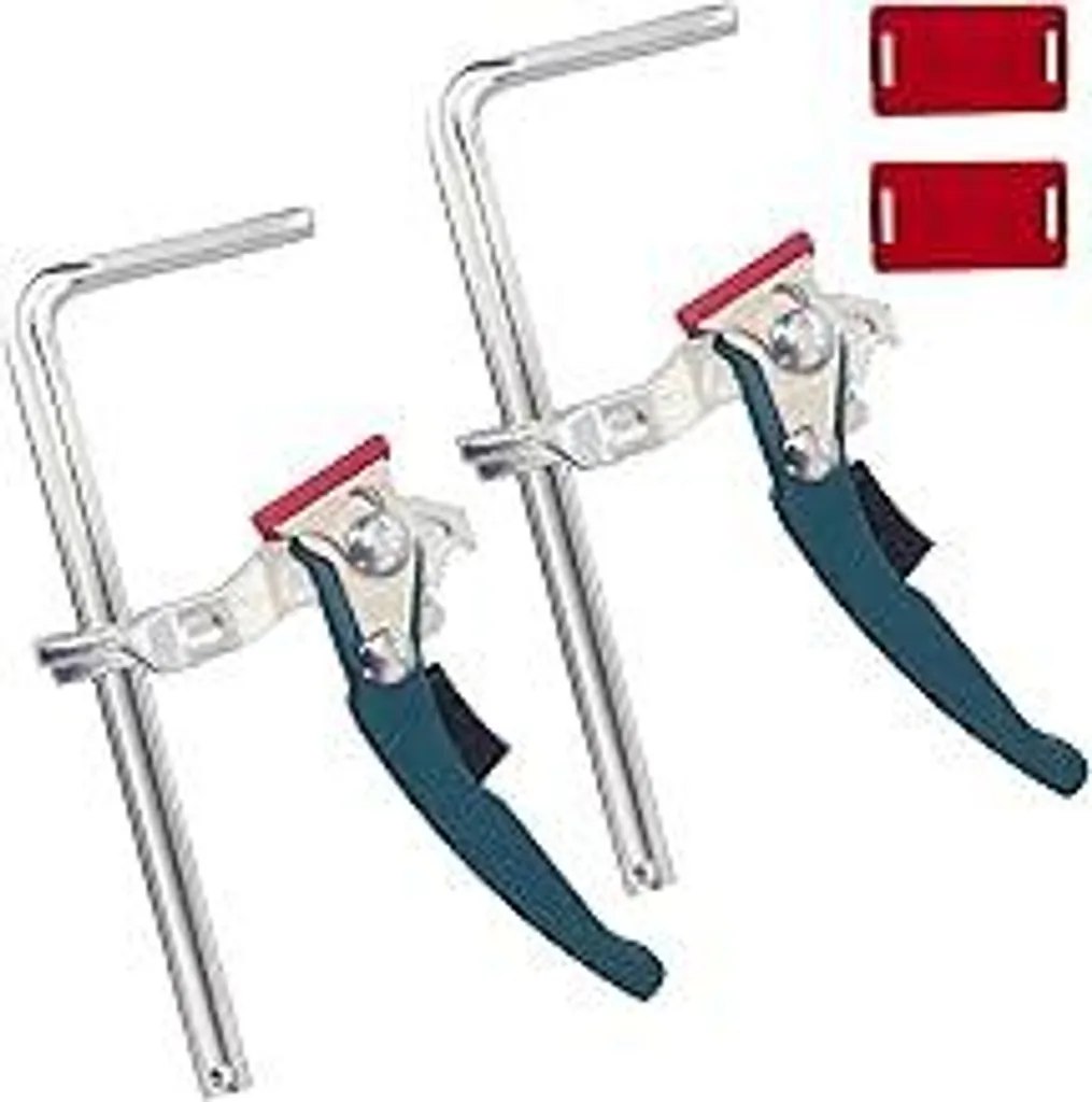 Set 2 Morsetti Sgancio Rapido Acciaio 160mm per Falegnameria
