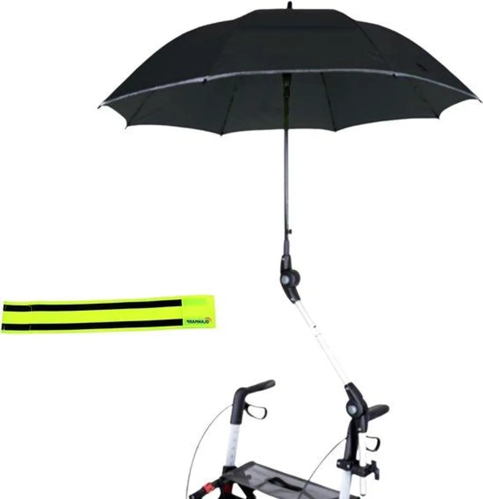 Parapluie pour déambulateur universel noir haute qualité toutes saisons