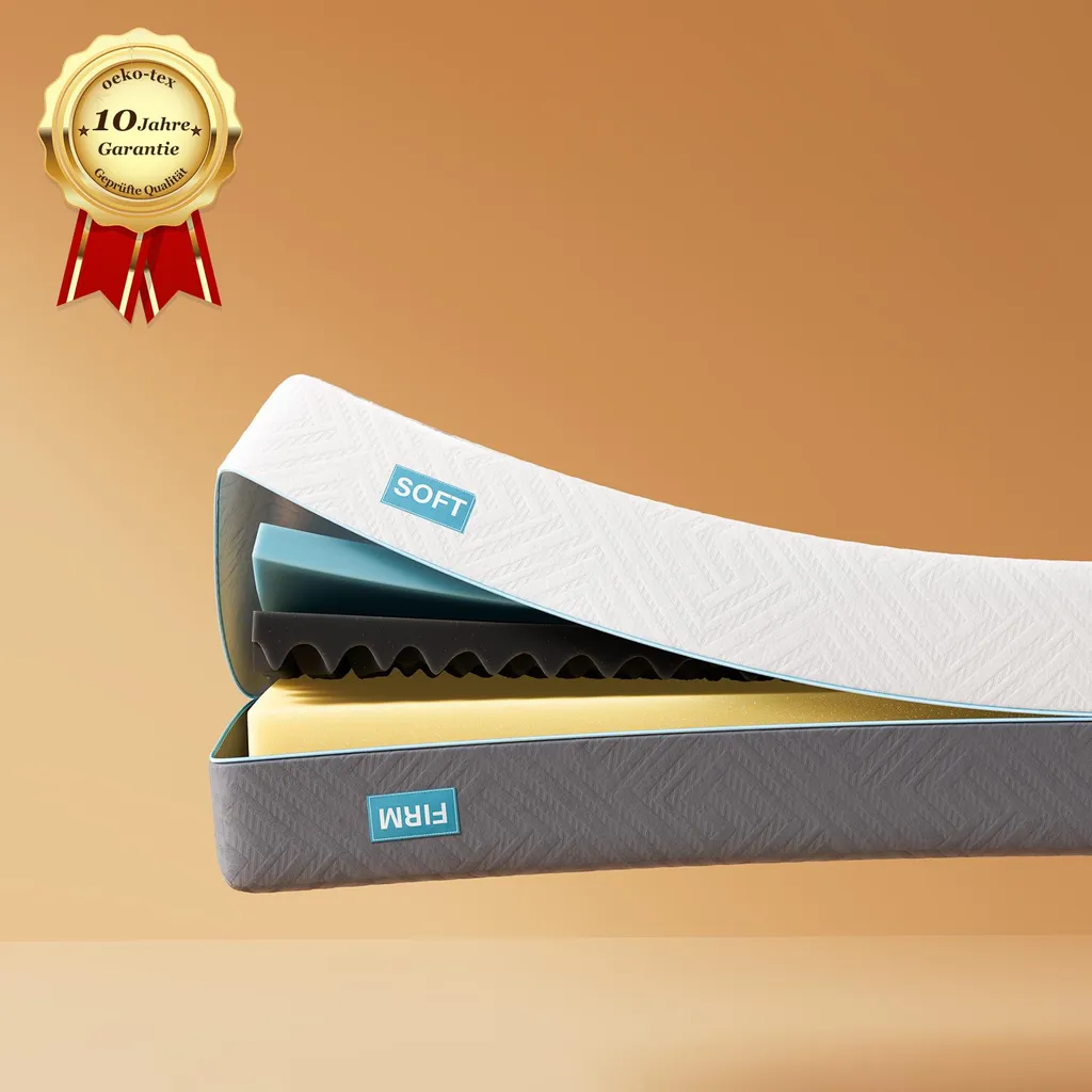Matelas 7 zones de confort 90x200 mousse froide et mémoire de forme 21 cm