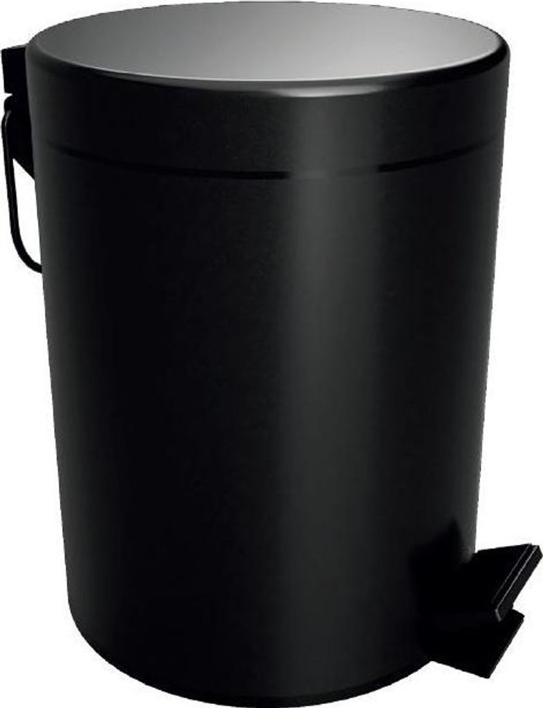 Duschabfalleimer mit Soft Close DARK aus schwarzem Messing / 5L BEMETA
