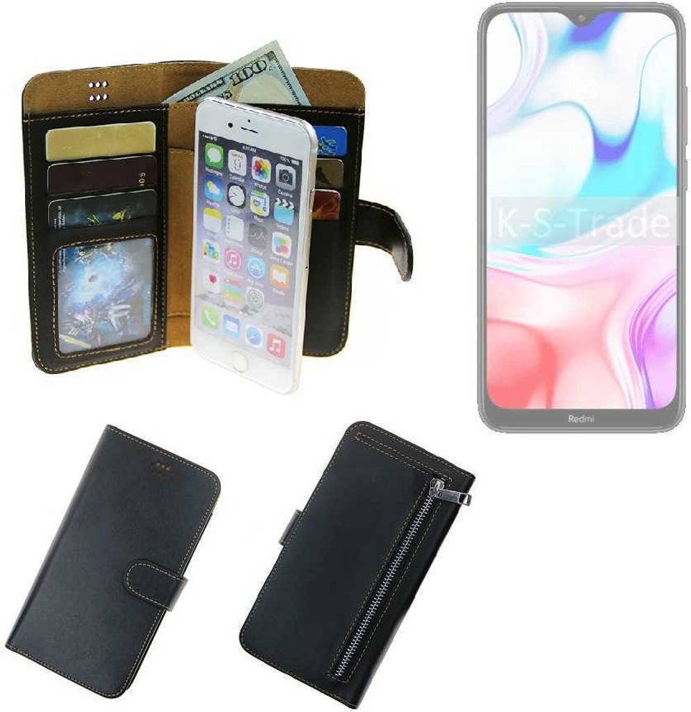 K-S-Trade Schutz Hülle kompatibel mit Xiaomi Redmi 8 Klapphülle Case Phone cover Slim Handytasche Handy Hülle schwarz aus Kunstleder (1 Stk)