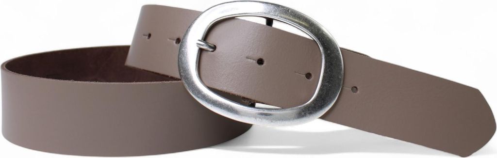 FRONHOFER vielseitiger Damen Jeansgürtel 4 cm ovale Gürtelschnalle silber