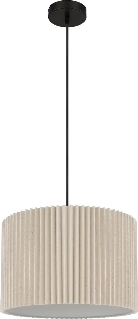 Suspension textile naturel 120 cm - Éclairage doux sans éblouissement