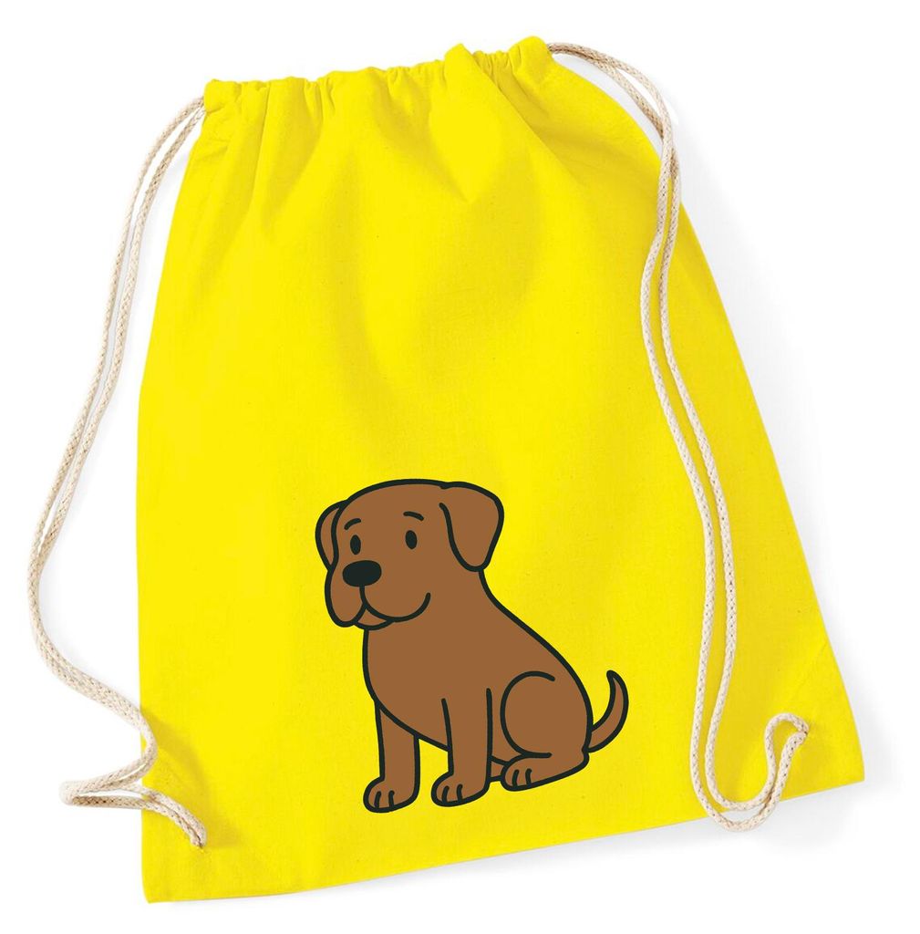 Huuraa Turnbeutel Boerboel Comic Boeri 12 Liter Yellow Baumwolle Rucksack Geschenkidee