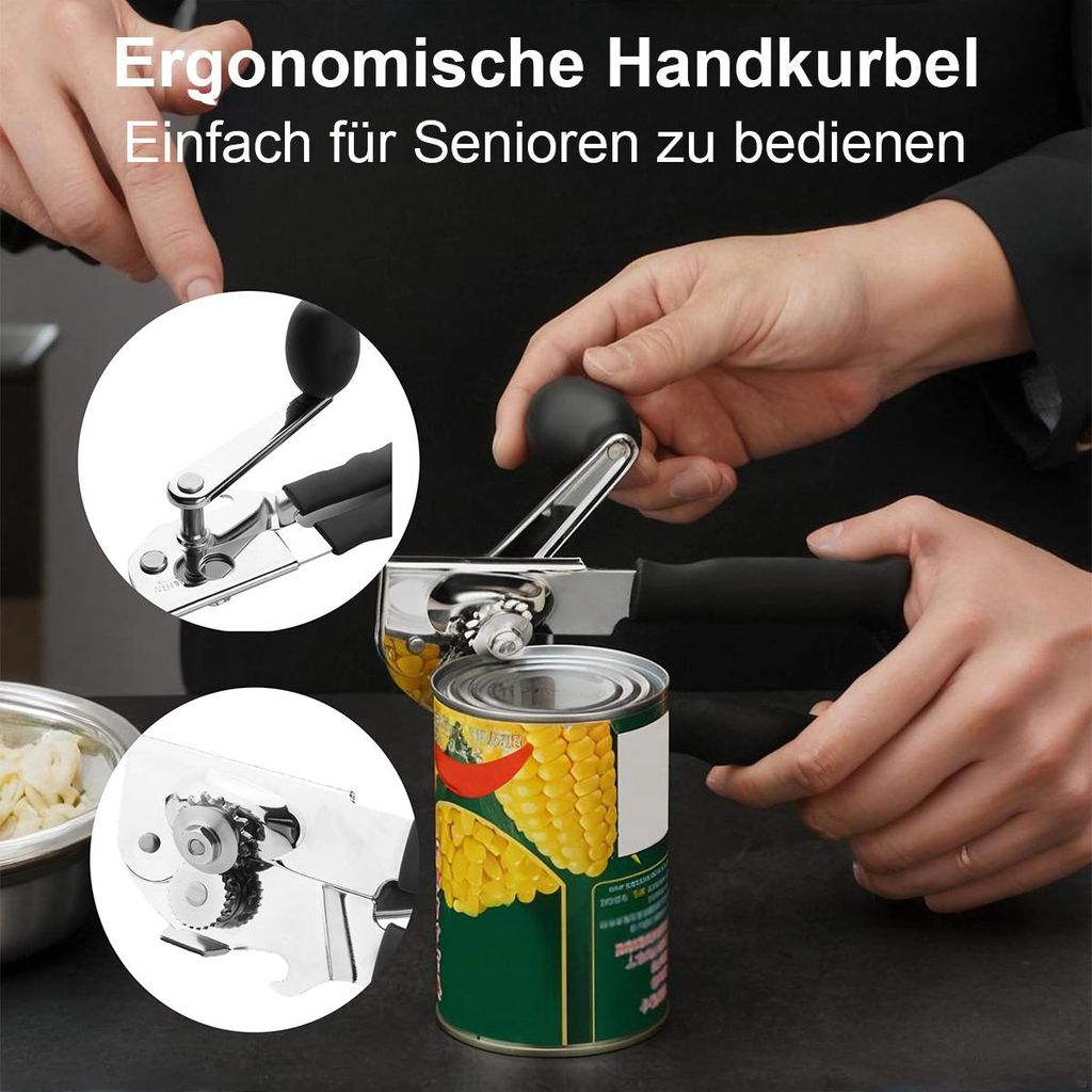 Edelstahl-Dosenöffner für Erwachsene/Senioren – glatte
