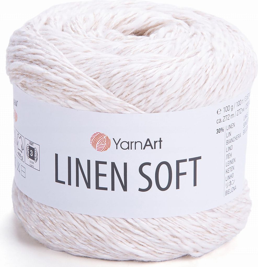 Włóczka YarnArt Linen Soft / 100 g / len wiskoza bawełna / Zdjęcie produktu 