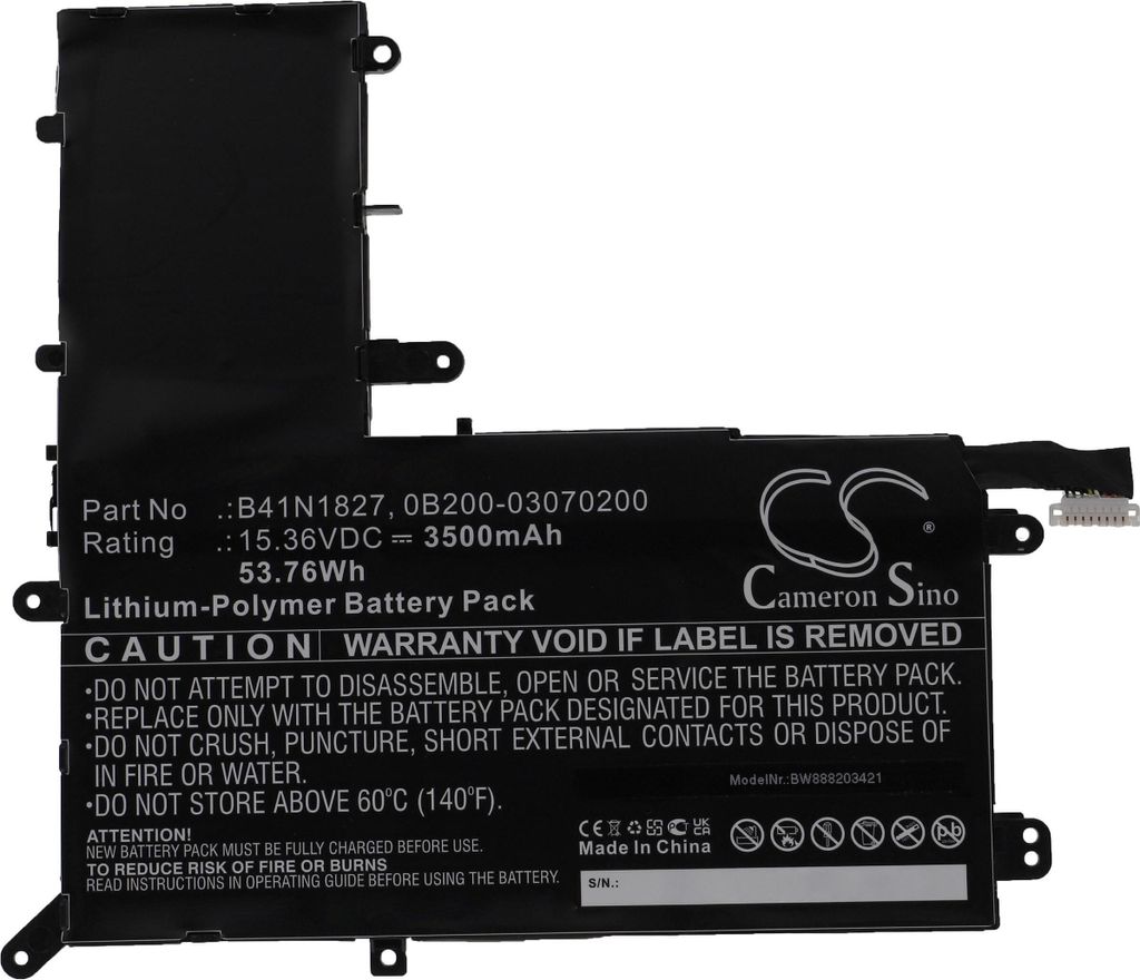 vhbw Akku kompatibel mit Asus ZenBook Flip 15 UX562FA-AC033T, UX562FA-AC034T, UX562, UX562FA-AC025R, UX562FA Notebook (3500 mAh, 15,36 V, Li-Polymer)