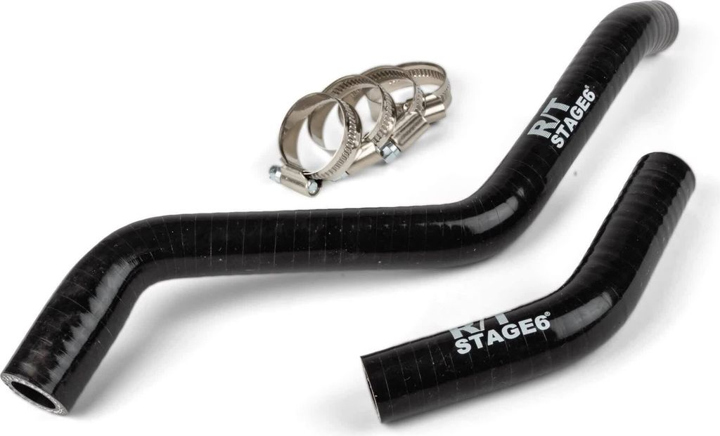 Stage6 R/T schwarze Kühlschläuche für Derbi Euro 3/Euro 4