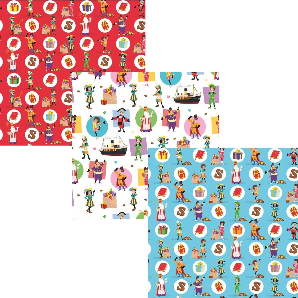 De Club van Sinterklaas cadeaupapier - inpakpapier - 2 Productafbeelding 