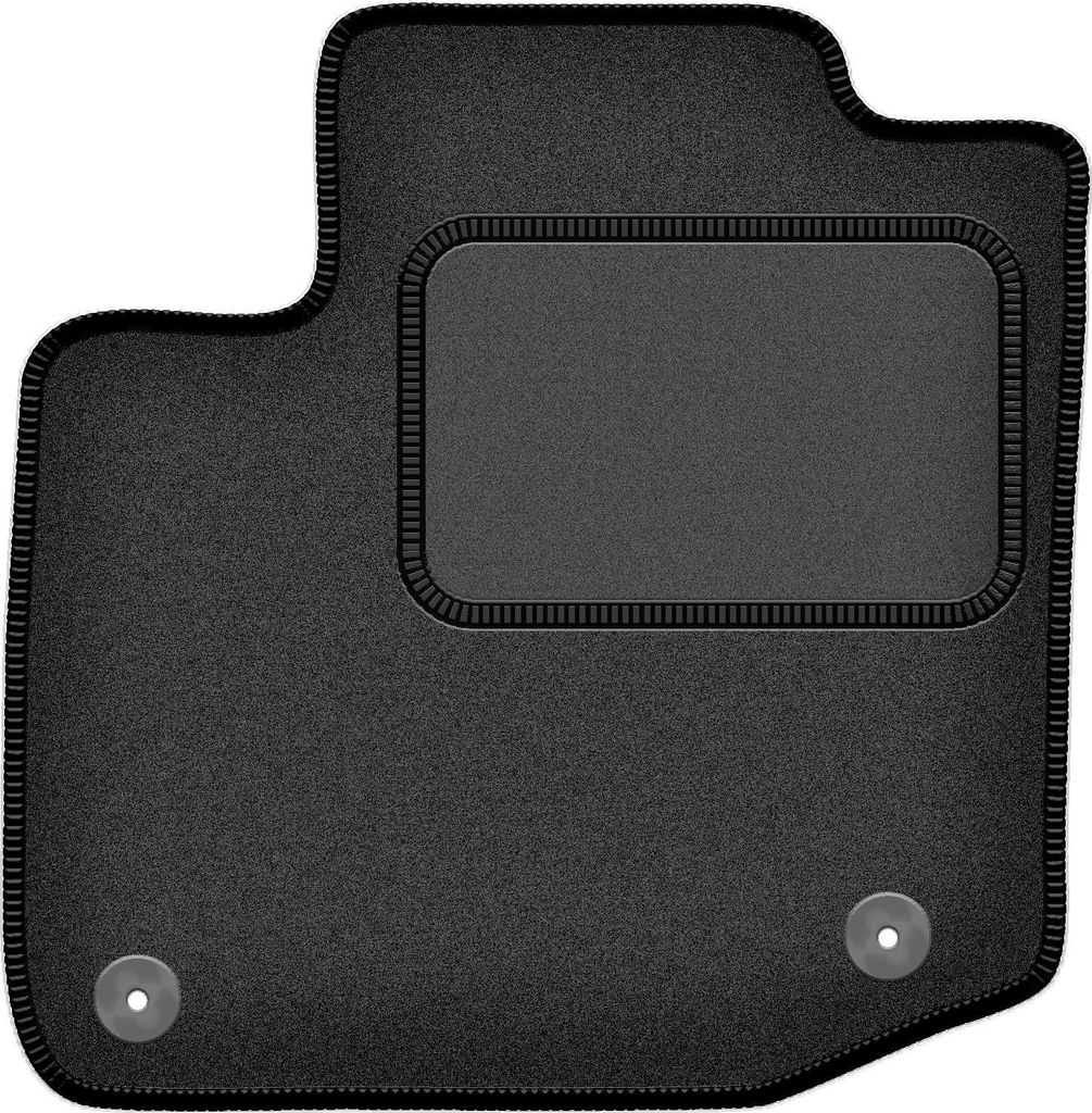 Fahrerfußmatte Velours graphit passend für Honda Civic IX (2011-2016, Kombi (35cm)) – mit Befestigungen – passgenau