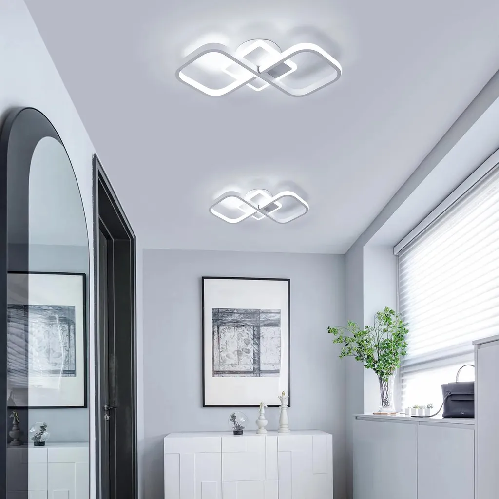 Plafonnier LED en fer et acrylique robuste avec éclairage fixe 220V - 7
