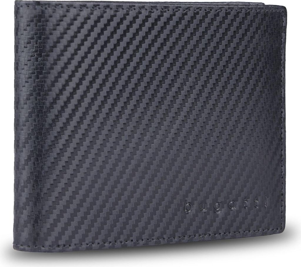 bugatti Geldbörse Lima RFID Wallet With Flap Carbon Black Produktbild 