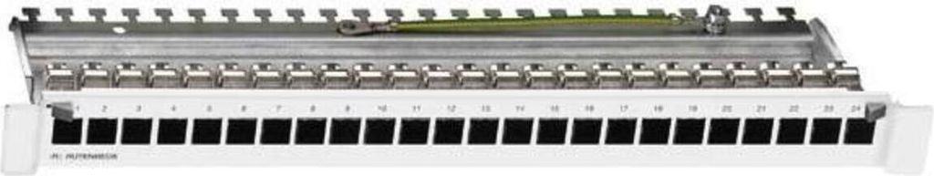 Rutenbeck Patch Panel, 48,30cm (19"), CAT6A, 24xRJ45, Lichtgrau, PP-UM (239101000)