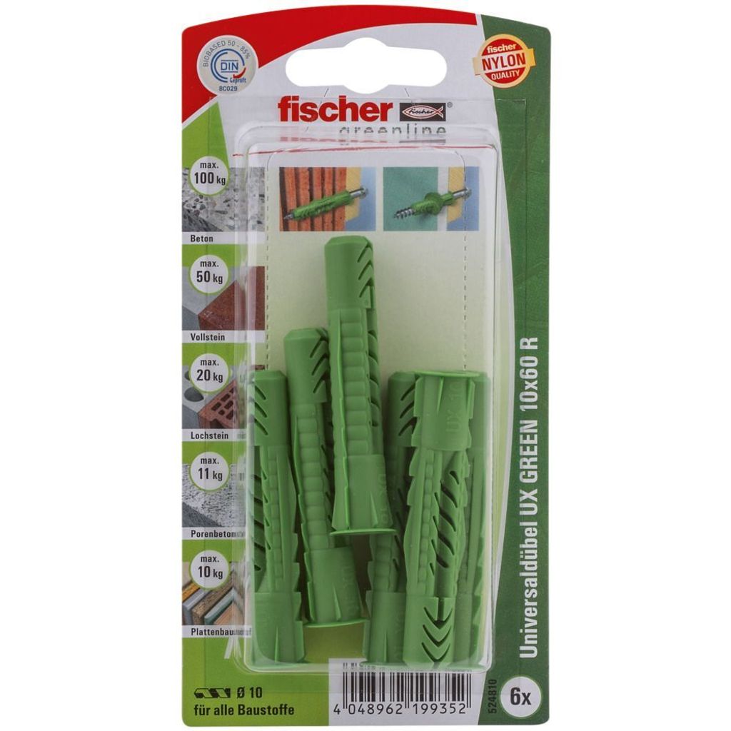Universaldübel UX GREEN 10x60 R K Produktbild 