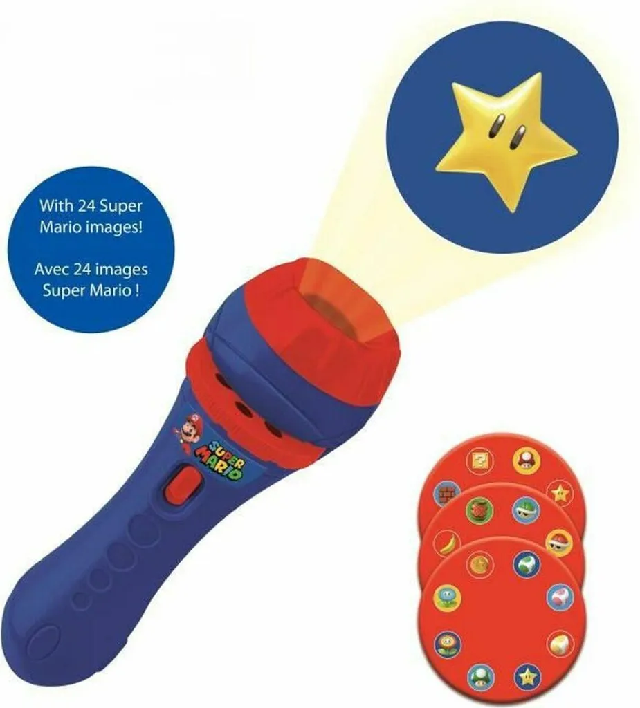 Lampe de Poche Enfant Super Mario Lexibook avec Fonctions Lumineuses