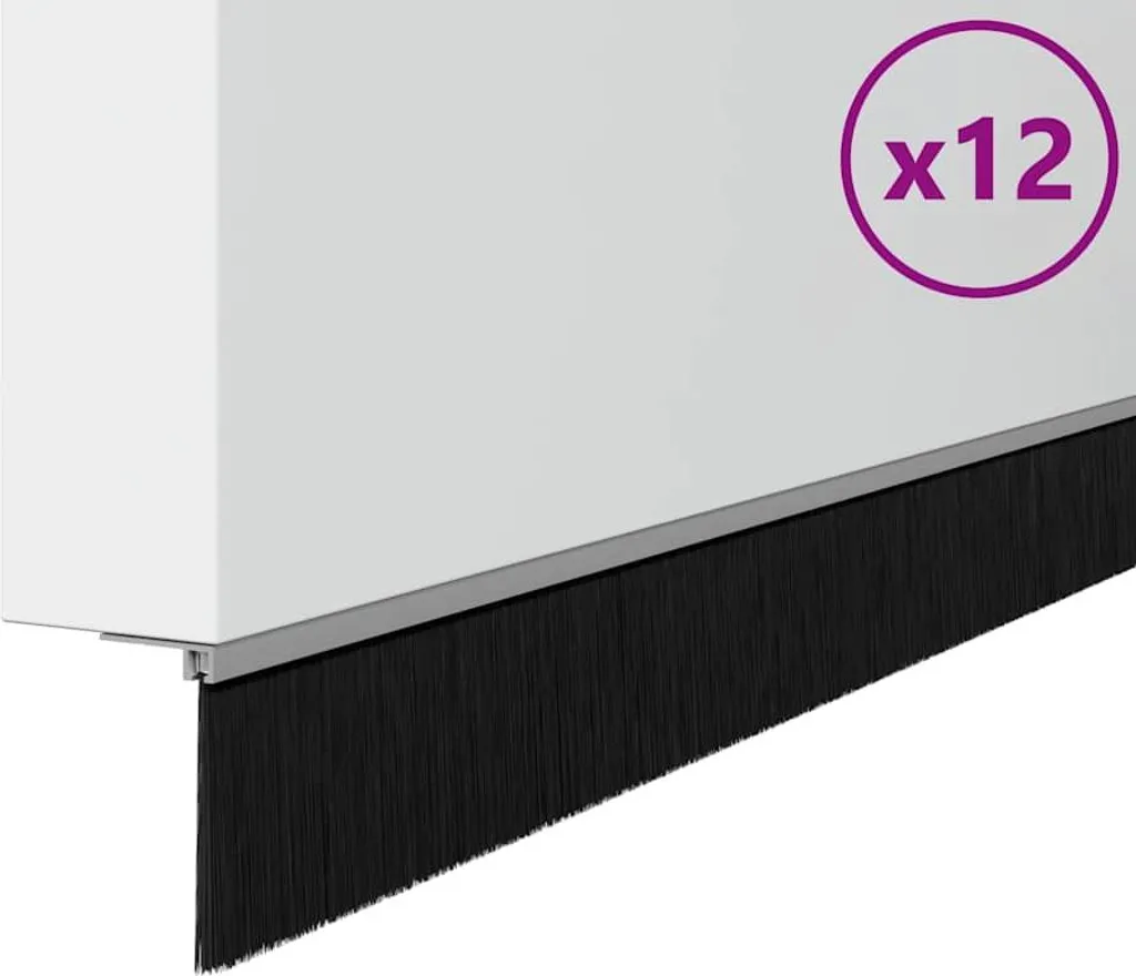 Bas de porte automatique à brosse 12 unités argent 100 cm clipsable