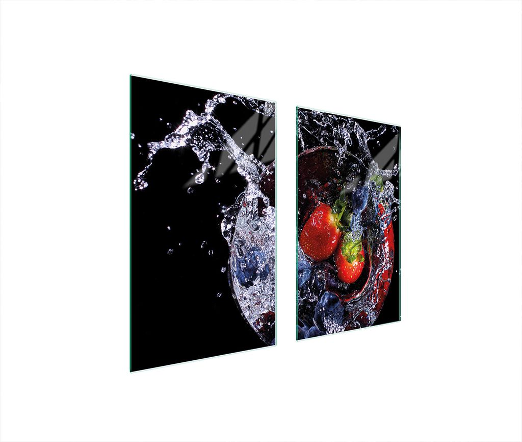 Glasschutzplatte Für Herd 75X52 Erdbeeren