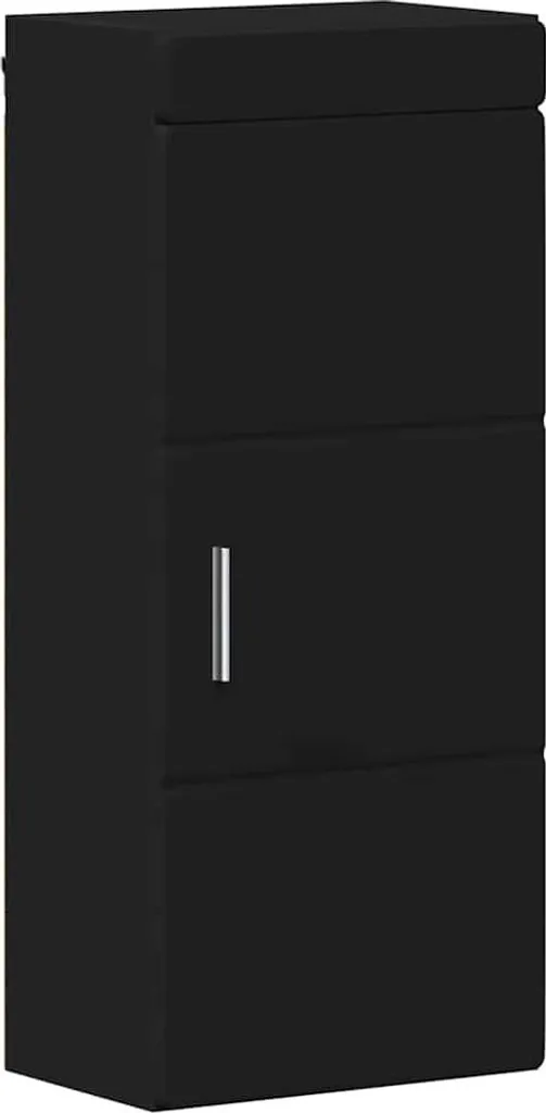 Mobiletto Bagno Nero TULUM 37 cm | Organizer Salvaspazio con Ante