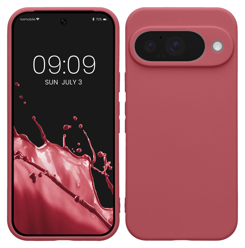 kwmobile Handyhülle für Google Pixel 10 Hülle - weiches Handy Silikon Case - Schutzhülle Cover - Dark Rose