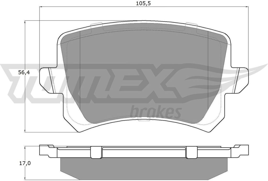 TOMEX brakes Bremsbeläge Satz Hinten Bremsklötze für VW Golf V Schrägheck (1K1) TX 15-83