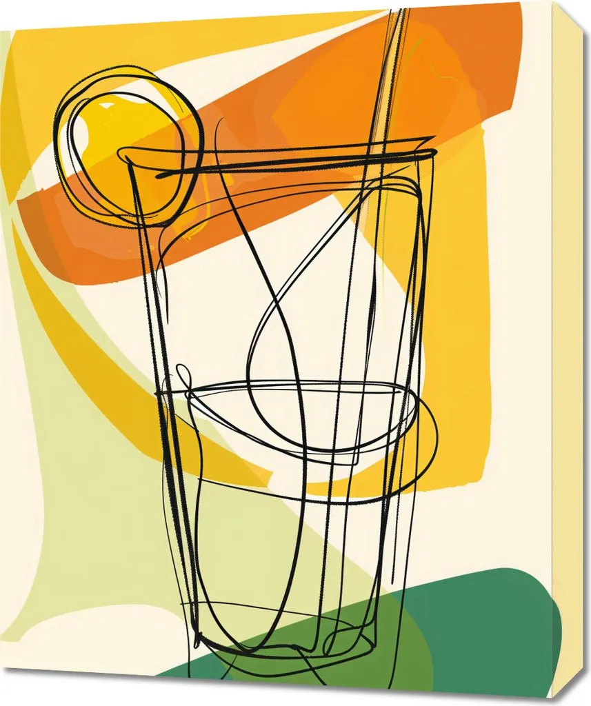 Quadro su Tela Cocktail Artistico 50x60 cm - Alta Definizione e Design