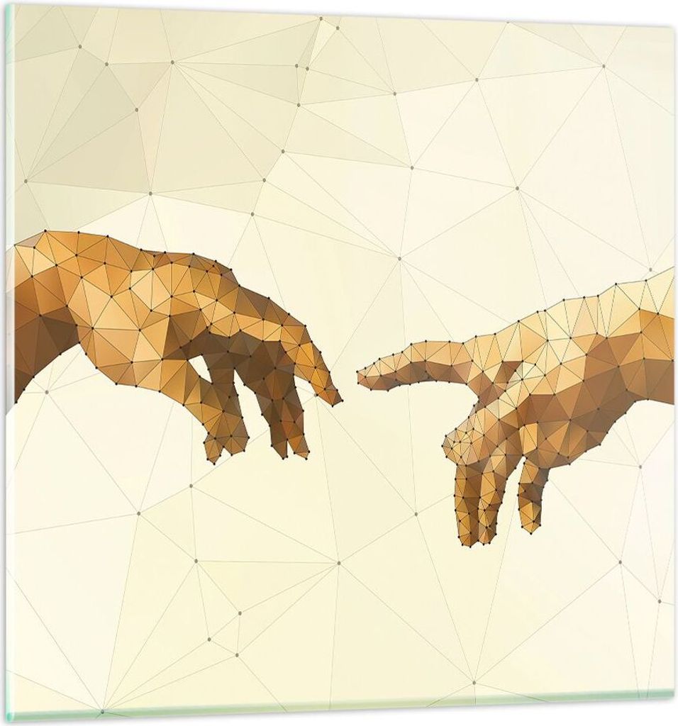 Bilder auf glas - Abstraktion modern - 60x60cm - Glasbilder - Wandbilder - Kunstdruck - zum Aufhängen bereit - Wanddekoration aus Glas - Glas Bild...