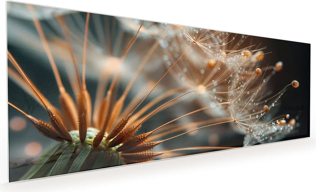 Küchenrückwand Spritzschutz Glas mit Motiv Pusteblumenperlen 40 x 40 cm