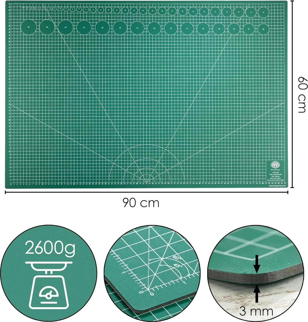 Tapis de découpe autocicatrisant A1 90x60 cm contre les rayures