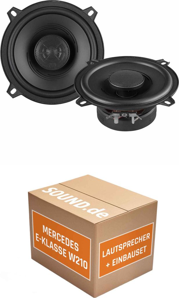 Lautsprecher Boxen Einbaupaket hinten Helix PF C130.2 passend für Mercedes E-Klasse W210 + Kombi | 2x Tief-Mitteltöner mit integriertem Hochtöne...