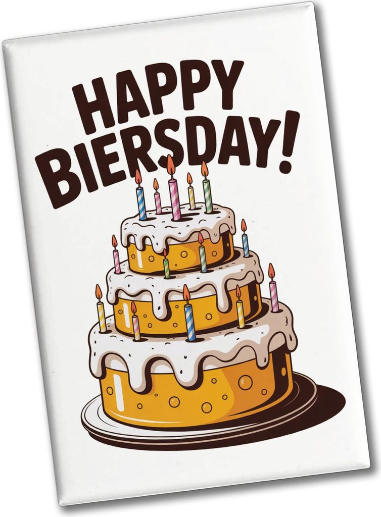 Bierkuchen Happy Biersday Souvenir Souvenir Magnet für Biertrinker zum