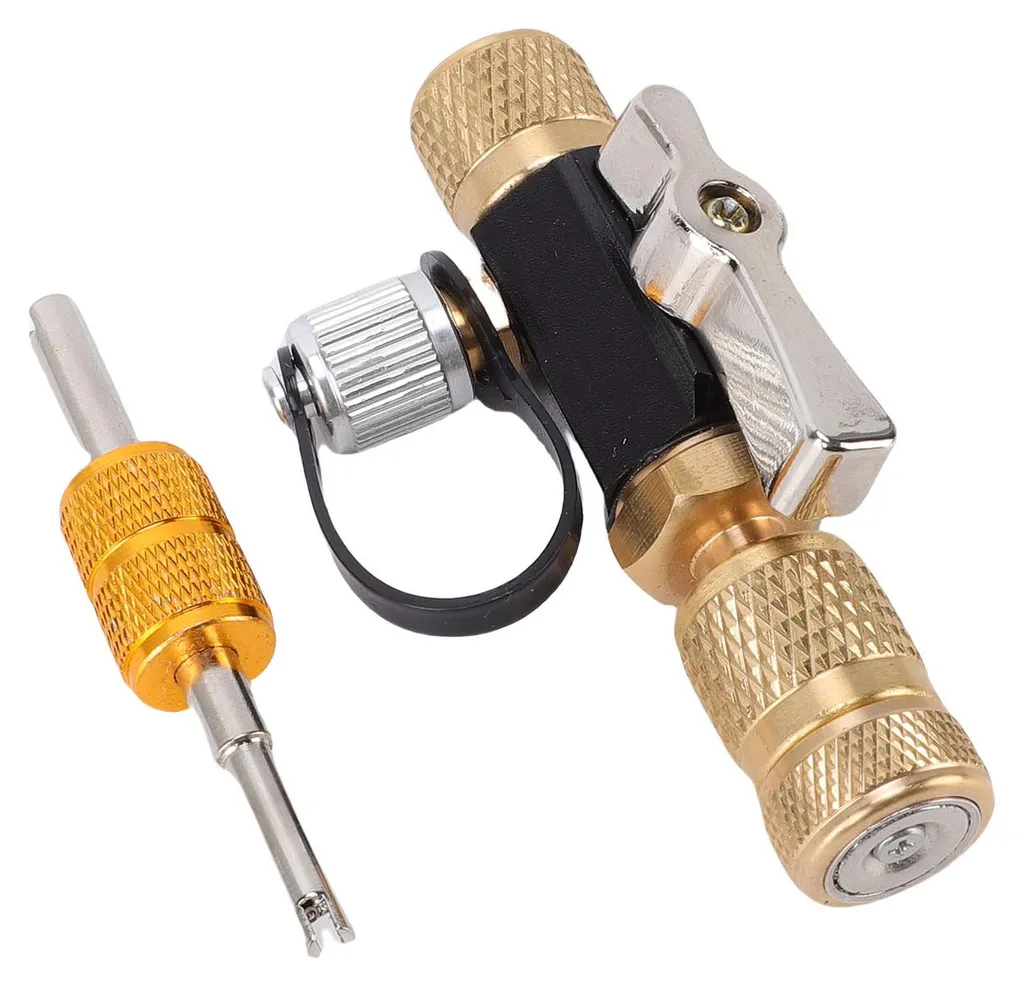 Démonte-obus de valve clim en laiton robuste pour réparation auto
