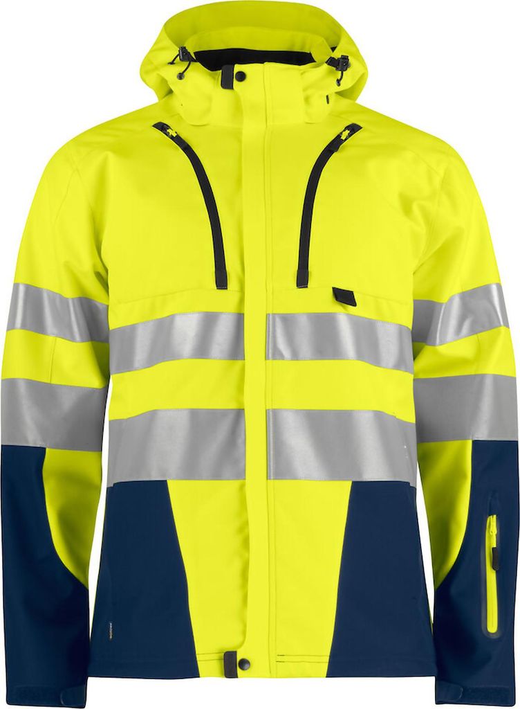 Projob Softshell Jas 6419 HV Geel/Navy XXL Produktbild 