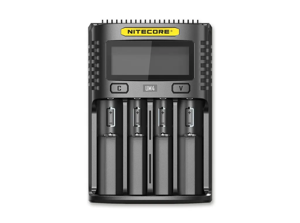 Chargeur USB UM4 portable pour piles de cigarette électronique et camping