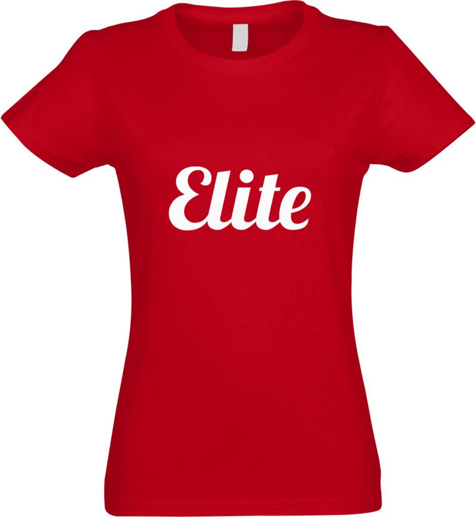 Kiwistar - T-Shirt tailliert - Damen - rot - Elite - mit Motiv Bedruckt - Funshirt Design - Sport - Freizeit - Damen - S