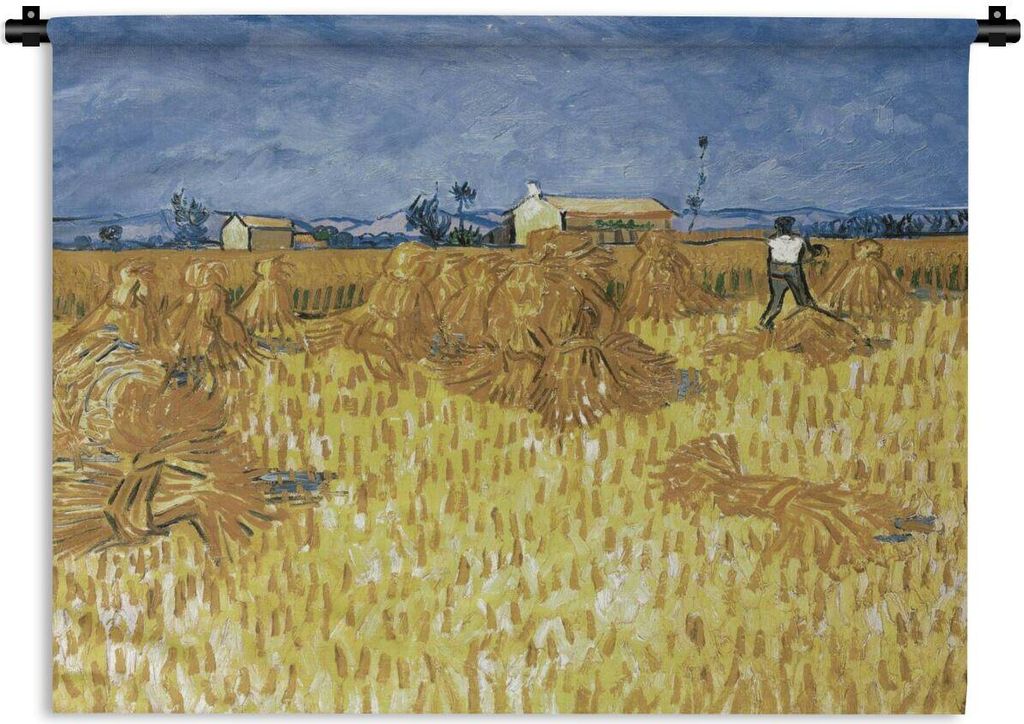 MuchoWow Wandteppich Wandbehang Weinlese in der Provence - Vincent van Gogh 150x112.50 cm Tapisserie Dekoration Wandtuch - Wanddecke - Wandteppiche