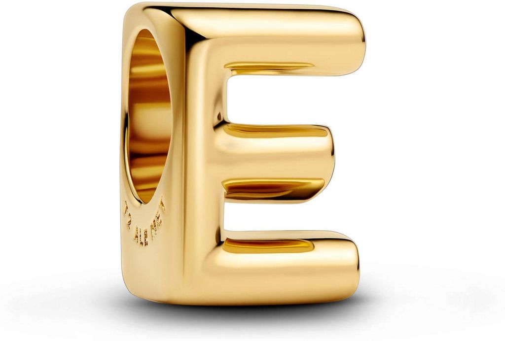 Pandora Charm Damen Buchstabe E Alphabet 14 Karat Vergoldet Produktbild 