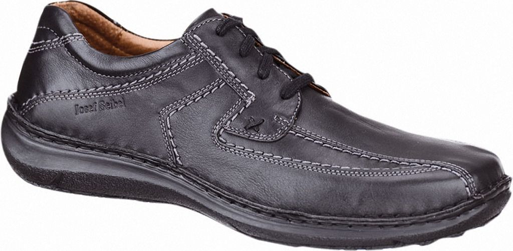 Josef Seibel Anvers 08 praktische Herren Leder Halbschuhe schwarz, Extrem Weite K, Leder Fußbett, 2238104/45