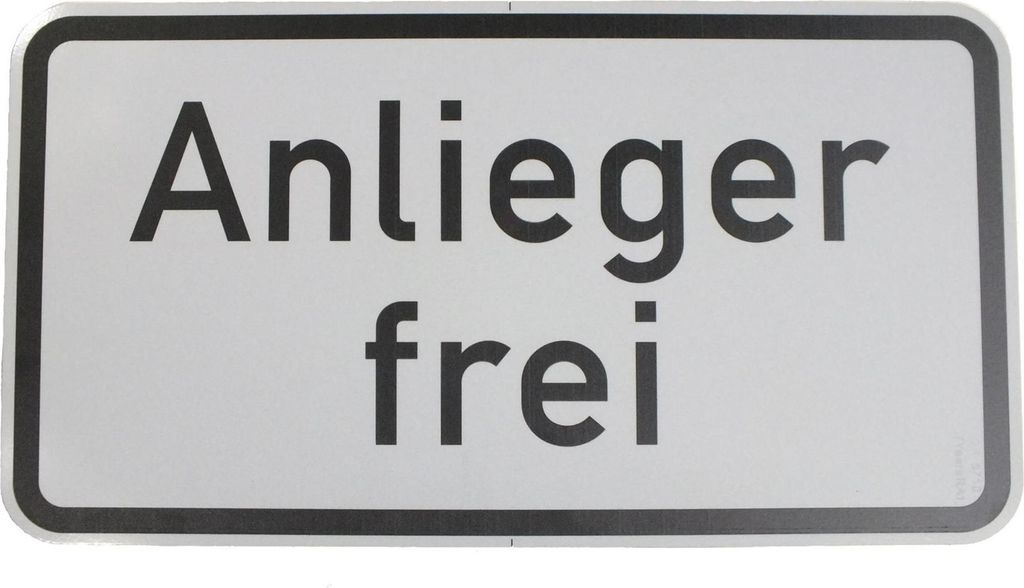 ORIGINAL VERKEHRSSCHILD NR. 1020-30 ANLIEGER FREI 231 x 420 mm nach StVO und RAL-Gütebedingungen Verkehrszeichen Schild Straßenschild Geschenkide...