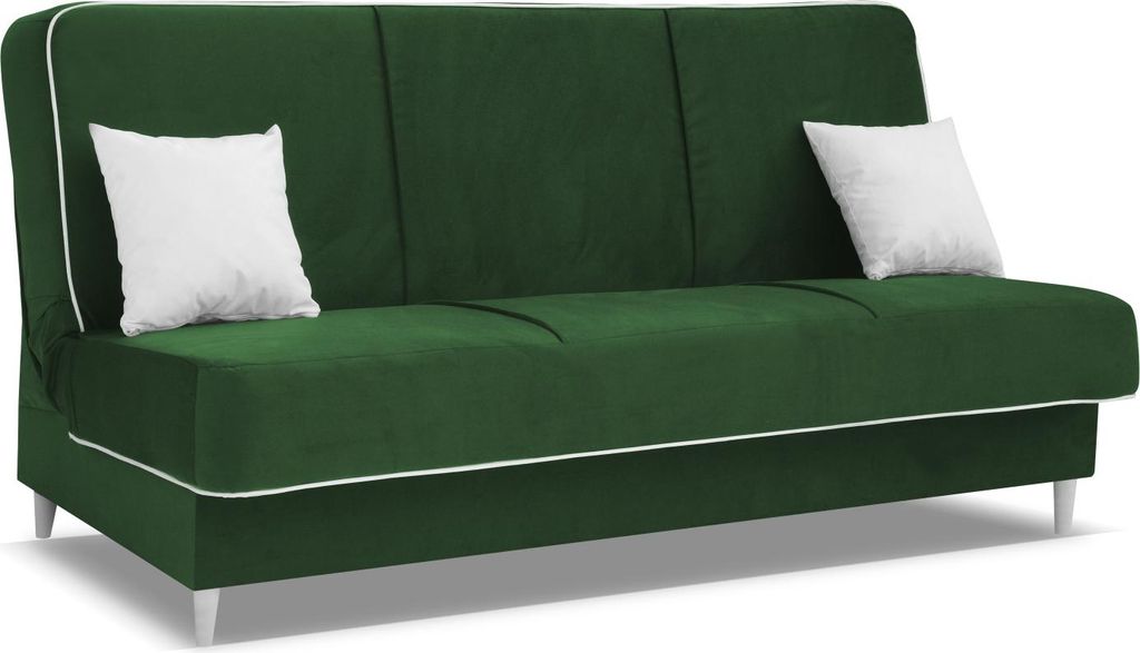 STEFANIA Schlafsofa mit Stauraum - Flaschengrün