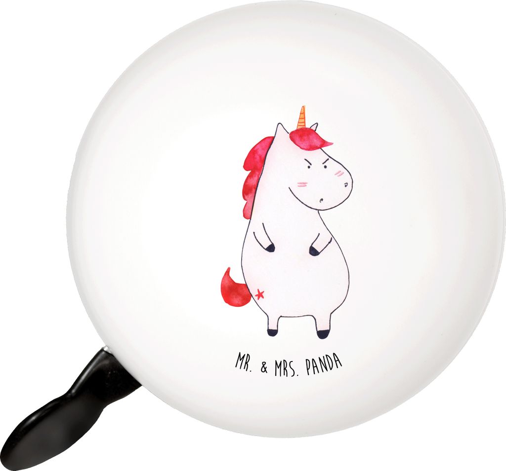 Mr. & Mrs. Panda Fahrradklingel Einhorn Wut - Weiß - Geschenk, Nein, glocke fahrrad, klingel, Fahrrad-Klingel, Für, Einhörner, Lustig, Unicorn, ...