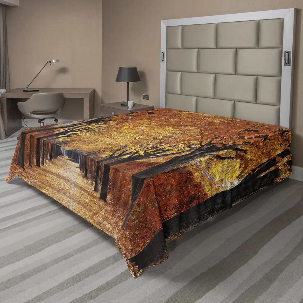 Drap Supérieur Doux et Confortable Orange Design Pathway 244 x 205 cm