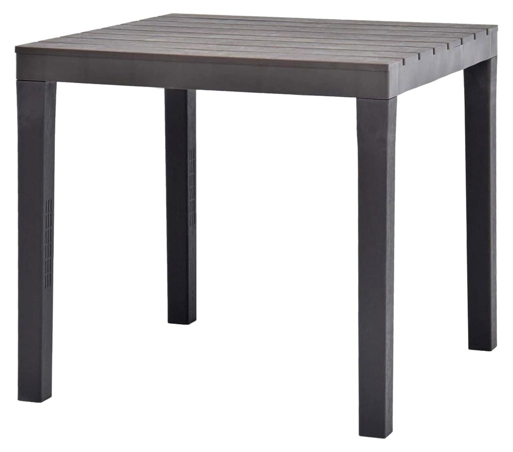 Gartentisch, Esstisch, Couchtisch, Balkontisch, Balkonmöbel, Moccafarben 78 x 78 x 72 cm aus Kunststoff